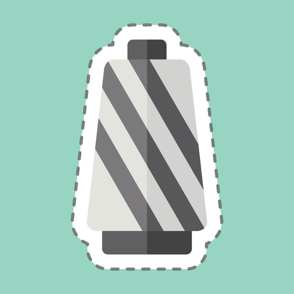 Sticker line cut Thread. related to Fabric symbol. simple design editable vector