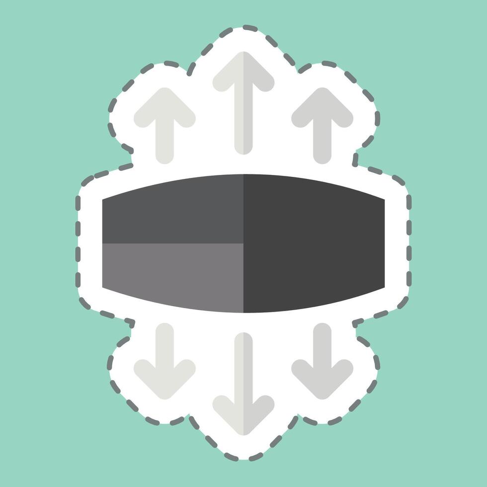Sticker line cut Stretch. related to Fabric symbol. simple design editable vector