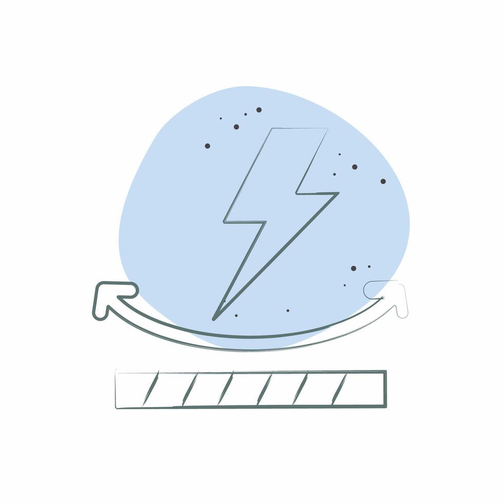 Icon Anti Static. related to Fabric symbol. Color Spot Style. simple design editable vector