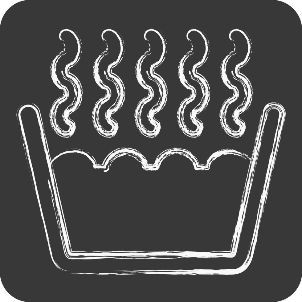 Icon Hot Water Bucket. related to Fabric symbol. chalk Style. simple design editable vector