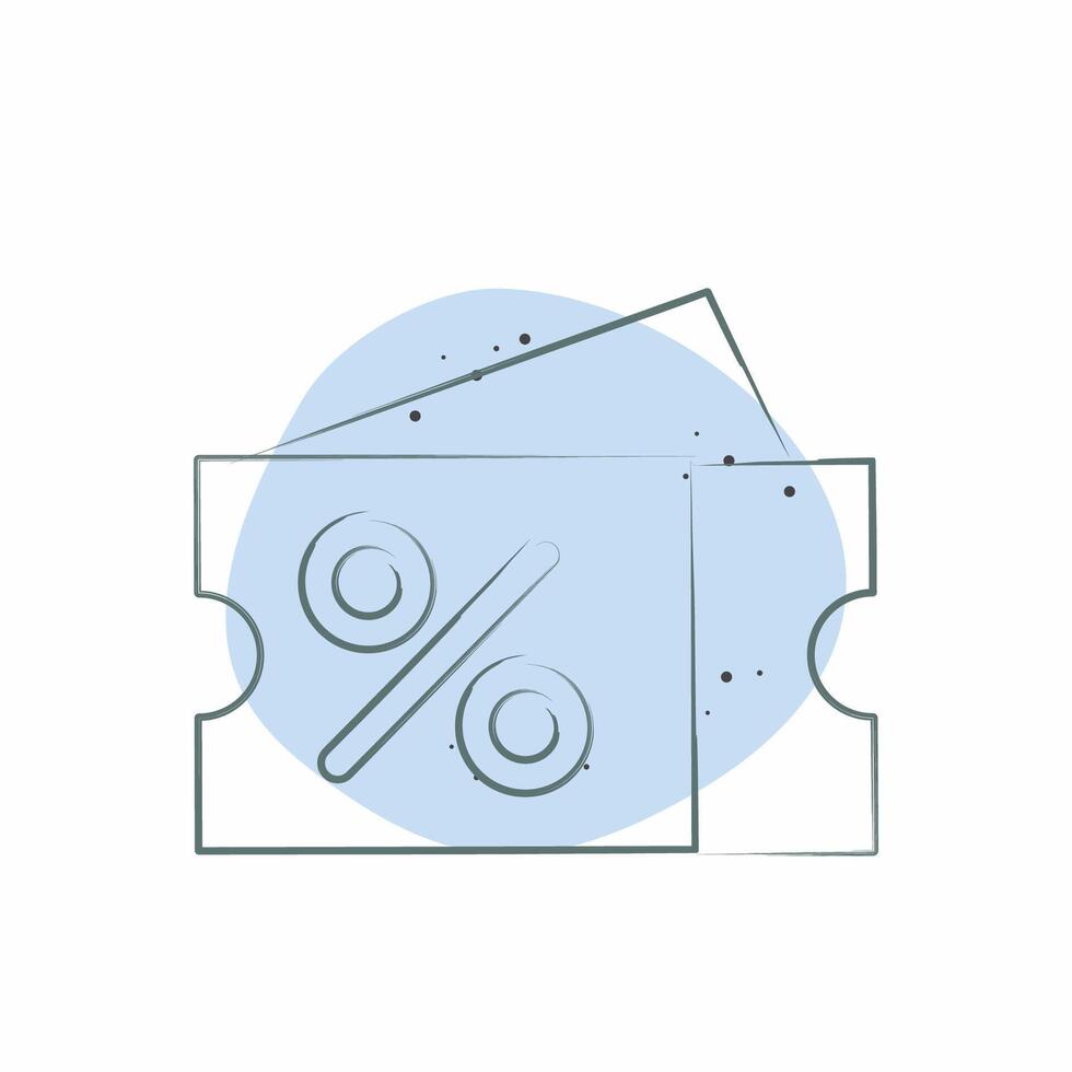 Icon Tag. related to Fabric symbol. Color Spot Style. simple design editable vector