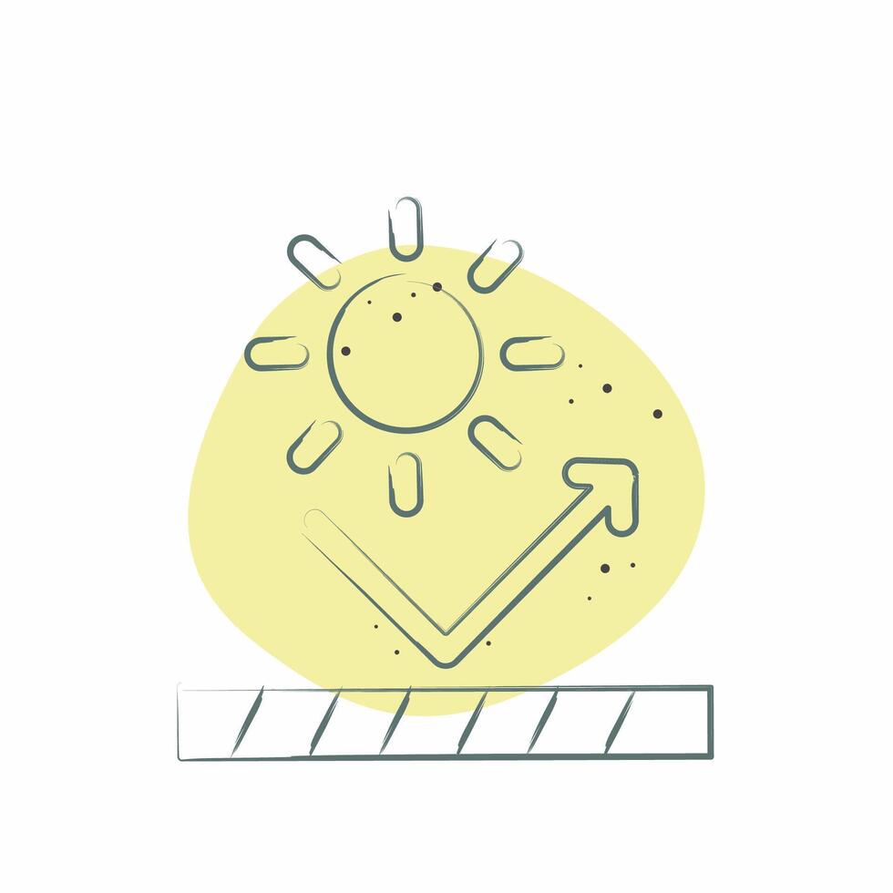 Icon UV Protection. related to Fabric symbol. Color Spot Style. simple design editable vector