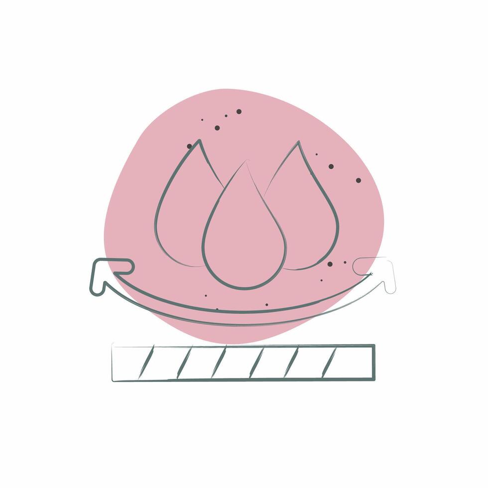 Icon Waterproof. related to Fabric symbol. Color Spot Style. simple design editable vector