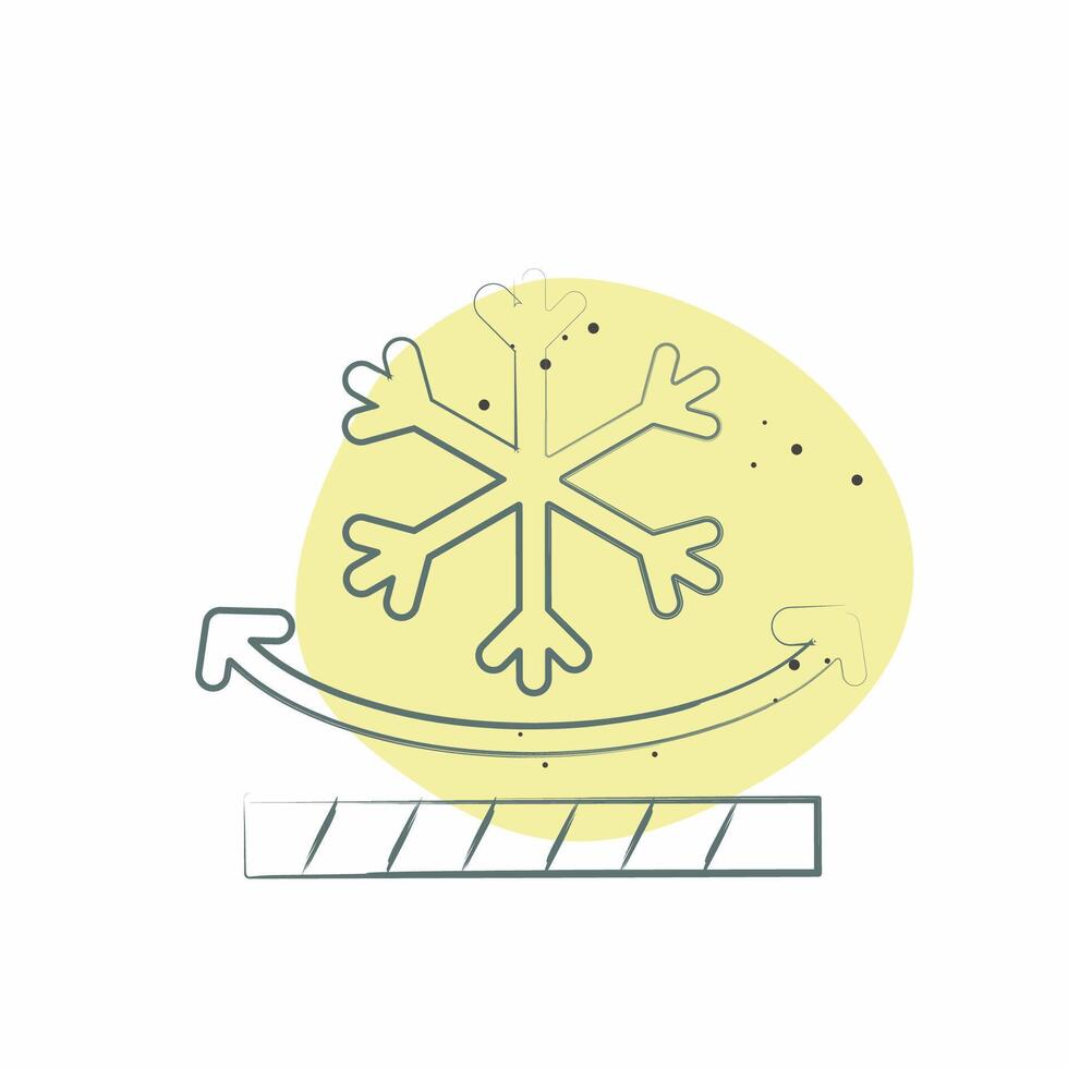 Icon Snow Resistant. related to Fabric symbol. Color Spot Style. simple design editable vector