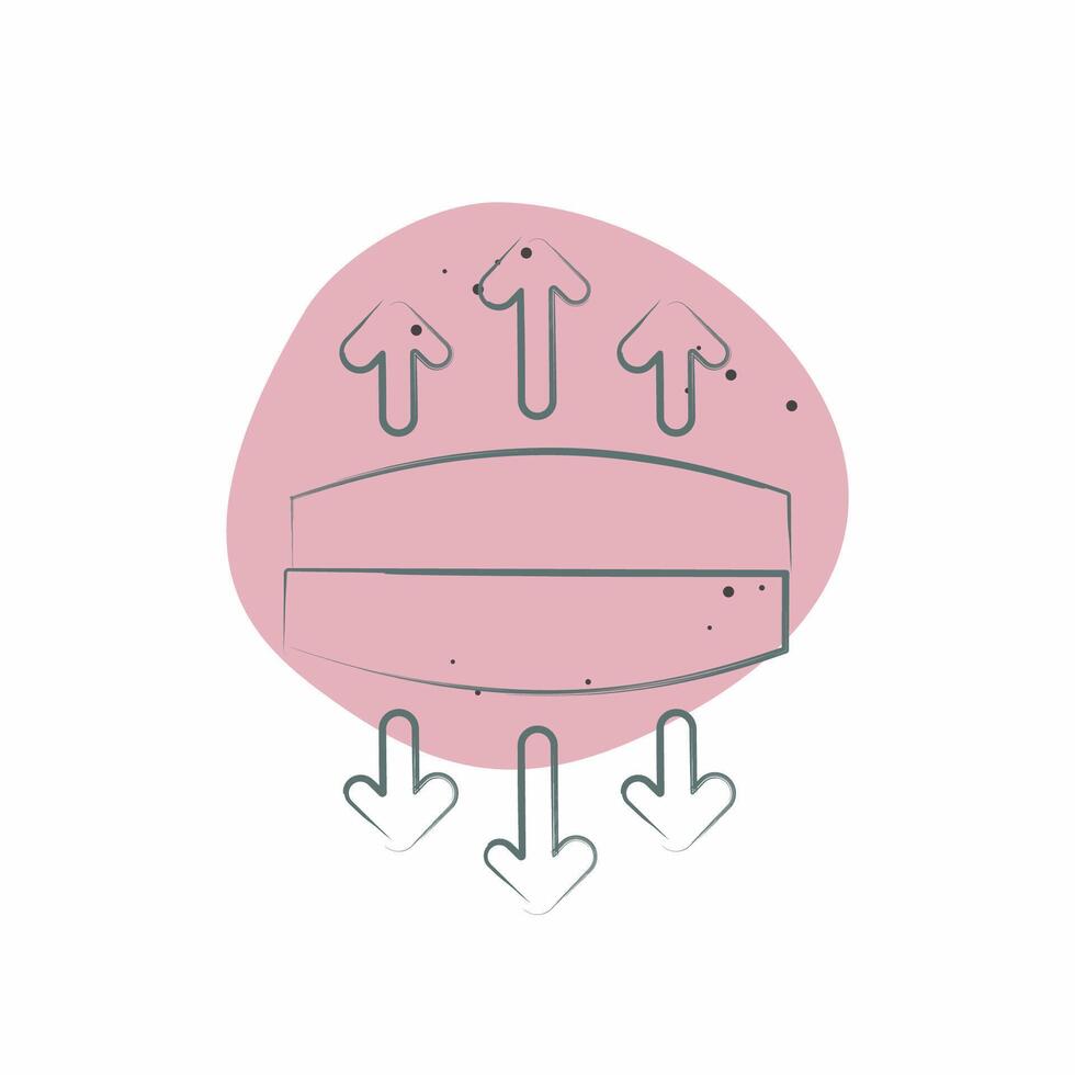 Icon Stretch. related to Fabric symbol. Color Spot Style. simple design editable vector