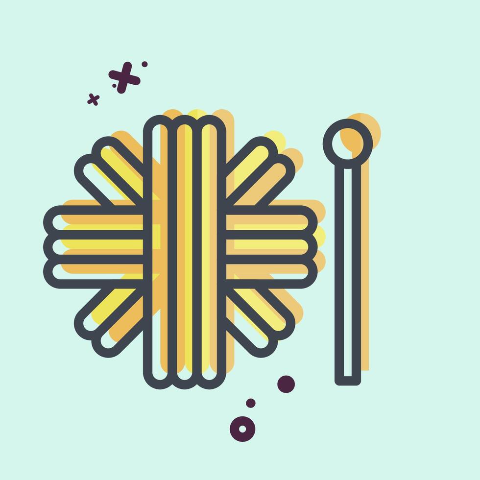 Icon Fence. related to Fabric symbol. MBE style. simple design editable vector
