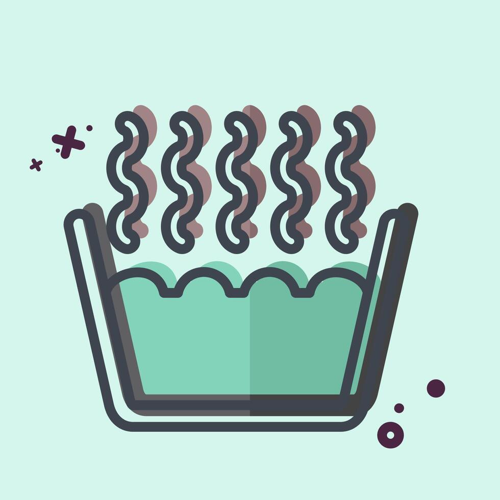 Icon Hot Water Bucket. related to Fabric symbol. MBE style. simple design editable vector