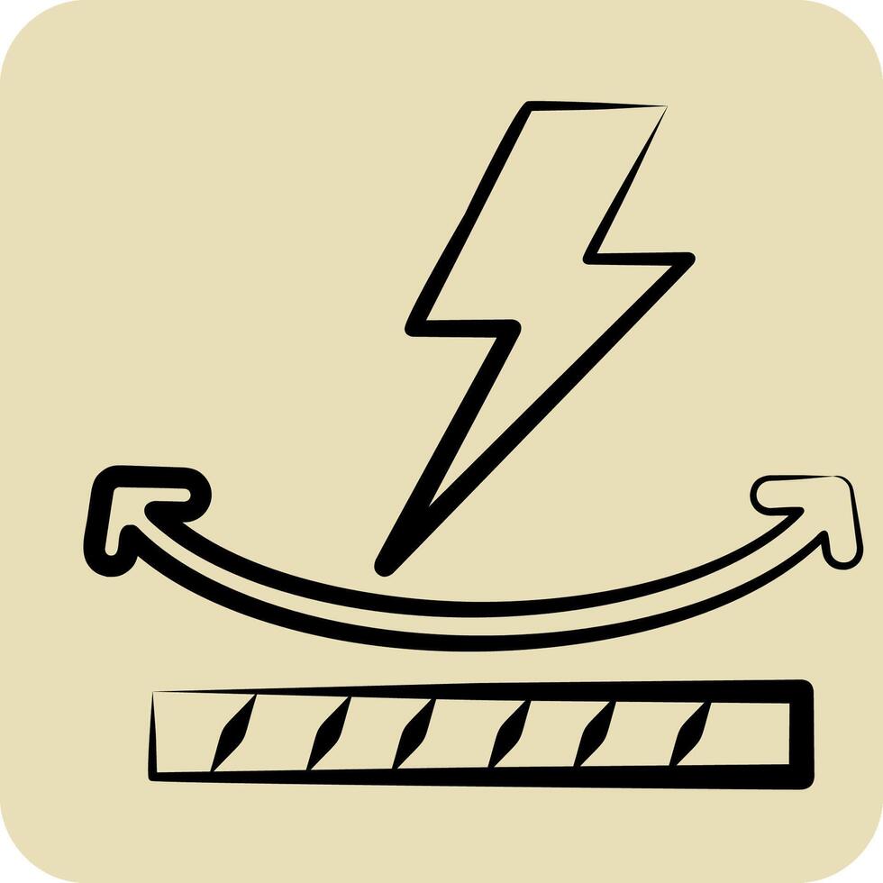 Icon Anti Static. related to Fabric symbol. hand drawn style. simple design editable vector
