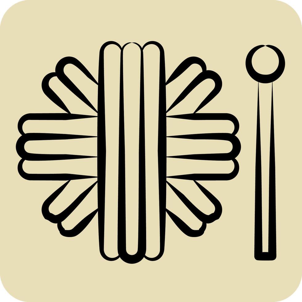Icon Fence. related to Fabric symbol. hand drawn style. simple design editable vector