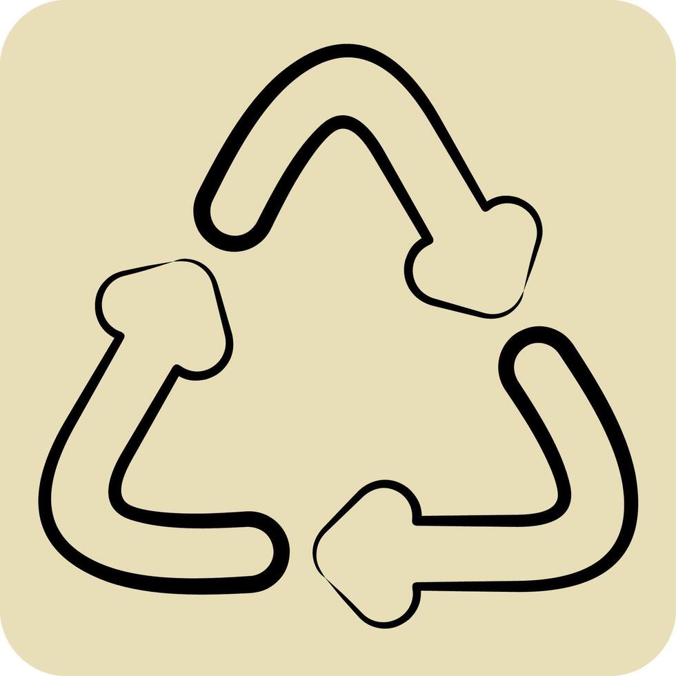 Icon Eco Friendly. related to Fabric symbol. hand drawn style. simple design editable vector