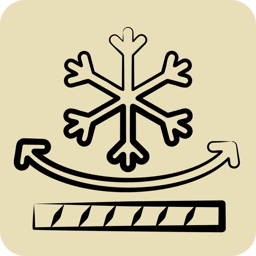 Icon Snow Resistant. related to Fabric symbol. hand drawn style. simple design editable vector