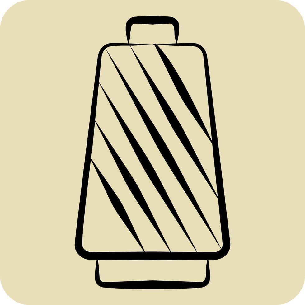 Icon Thread. related to Fabric symbol. hand drawn style. simple design editable vector
