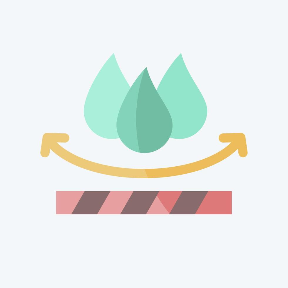 Icon Waterproof. related to Fabric symbol. flat style. simple design editable vector