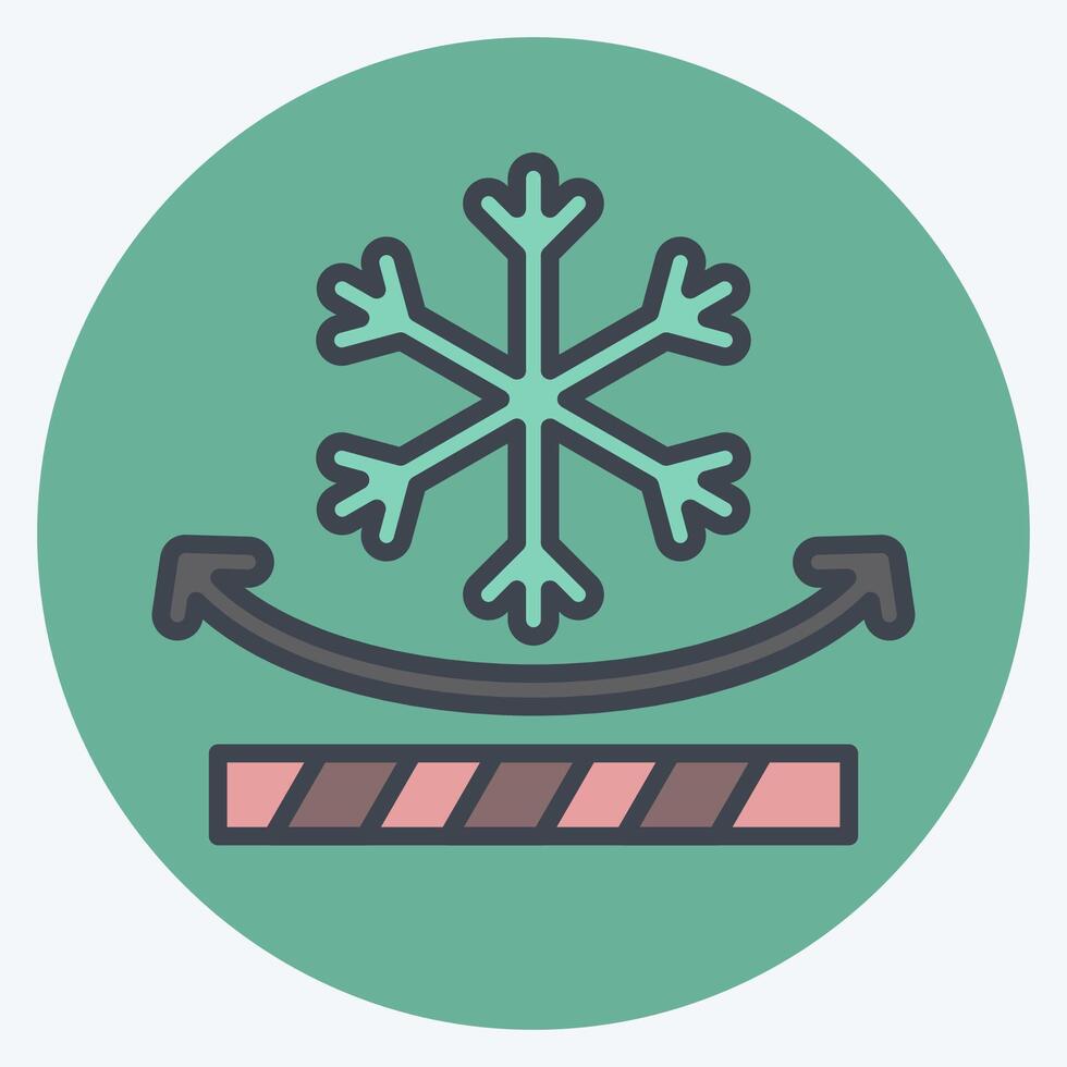 Icon Snow Resistant. related to Fabric symbol. color mate style. simple design editable vector