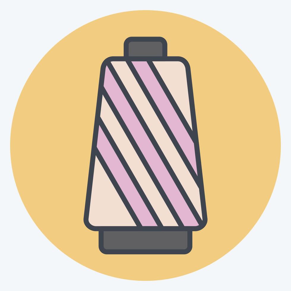Icon Thread. related to Fabric symbol. color mate style. simple design editable vector