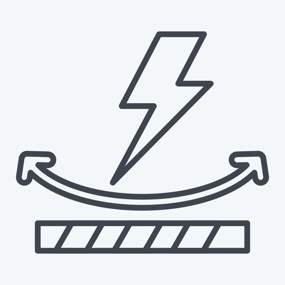 Icon Anti Static. related to Fabric symbol. line style. simple design editable vector