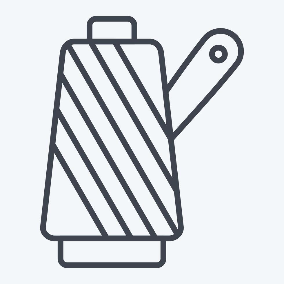 Icon Fabric Roll. related to Fabric symbol. line style. simple design editable vector