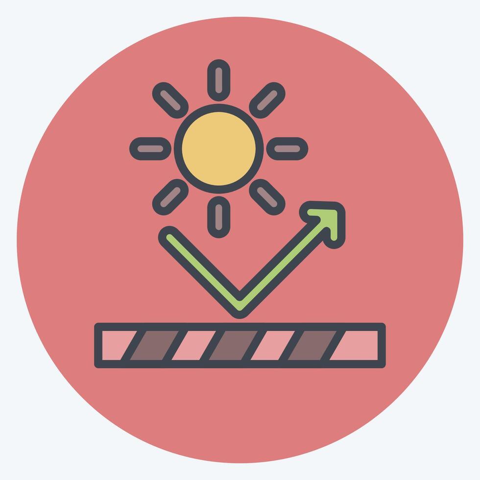 Icon UV Protection. related to Fabric symbol. color mate style. simple design editable vector