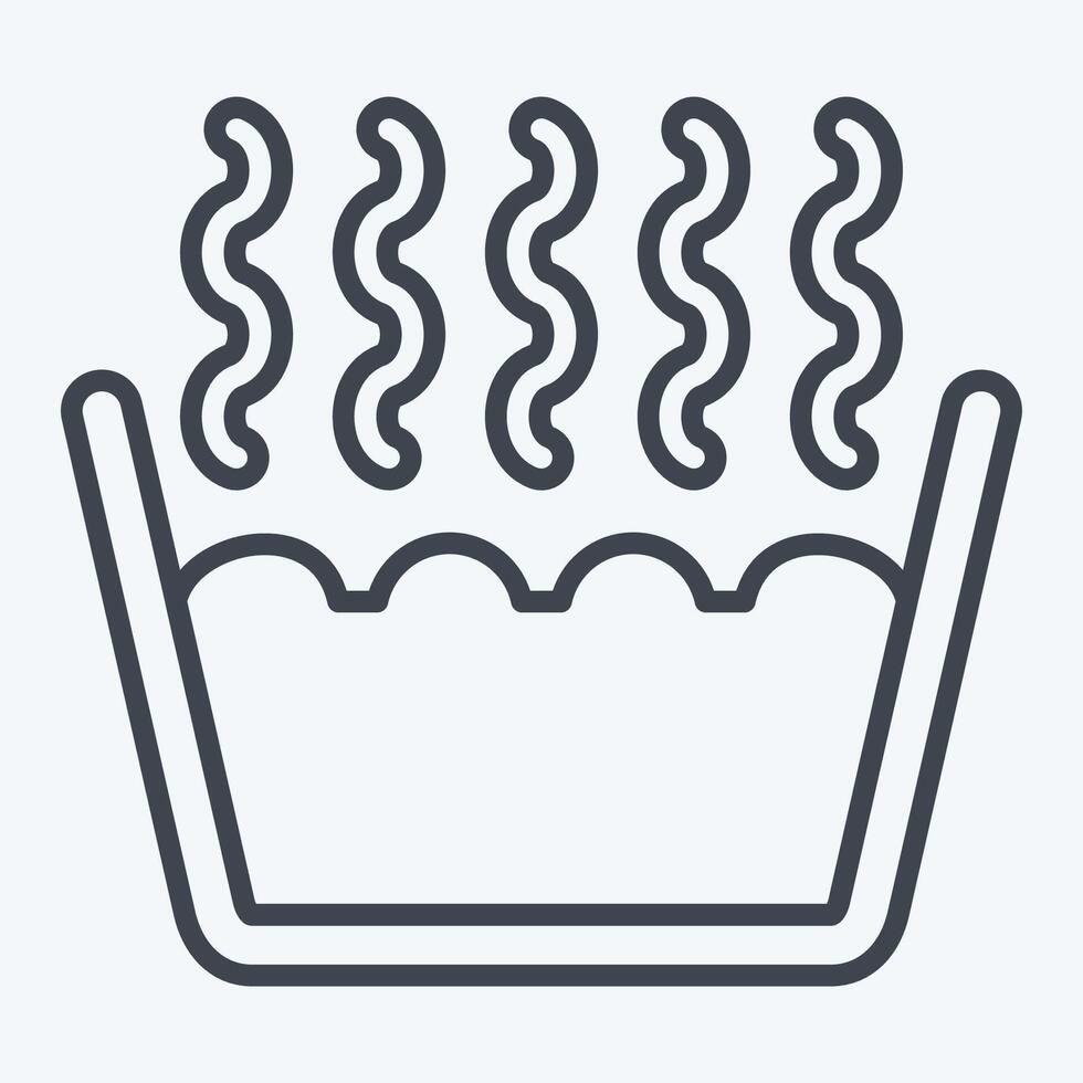 Icon Hot Water Bucket. related to Fabric symbol. line style. simple design editable vector
