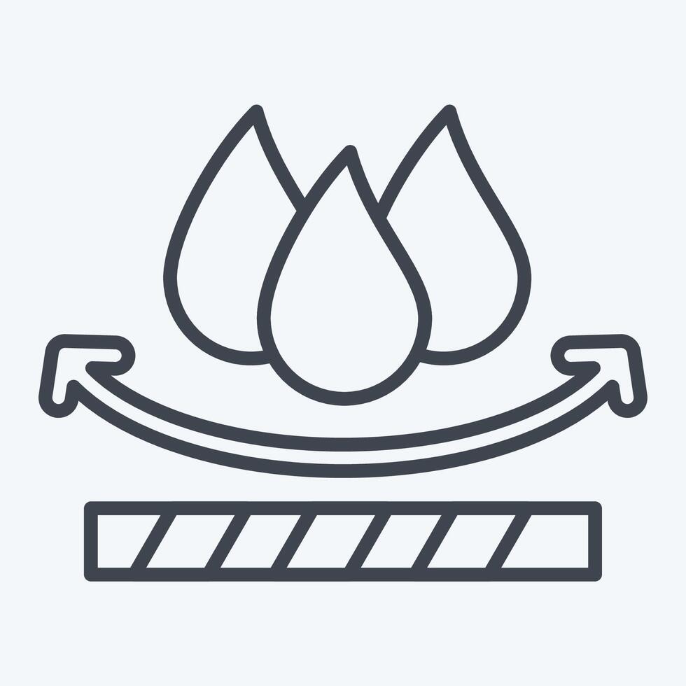 Icon Waterproof. related to Fabric symbol. line style. simple design editable vector