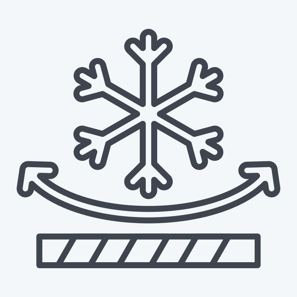 Icon Snow Resistant. related to Fabric symbol. line style. simple design editable vector