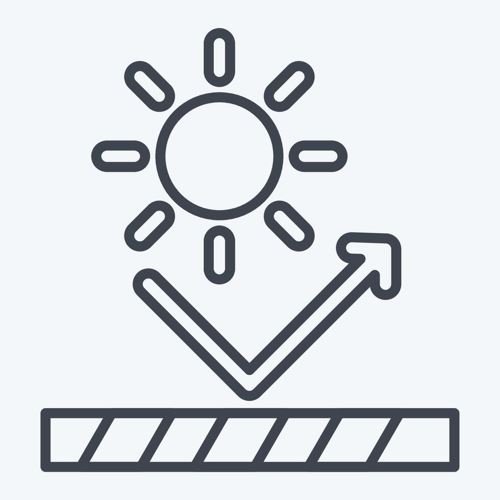 Icon UV Protection. related to Fabric symbol. line style. simple design editable vector