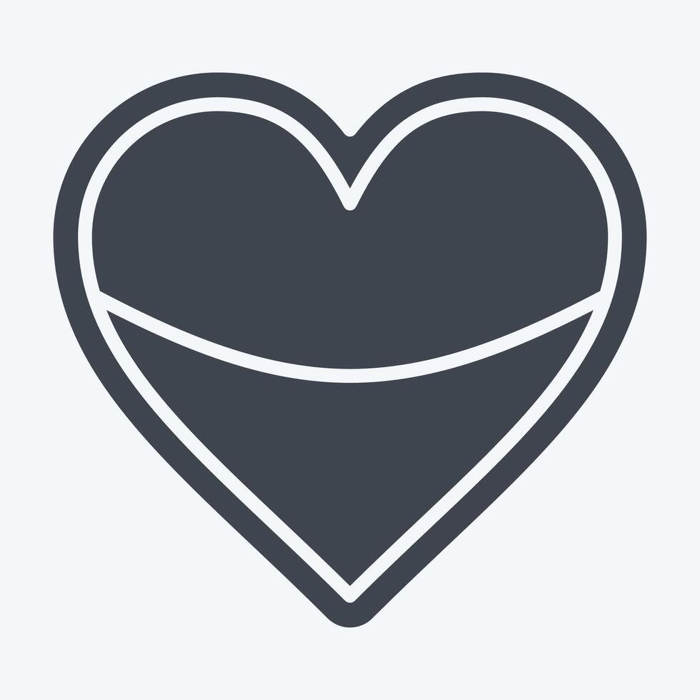 Icon Heart Pillow. related to Fabric symbol. glyph style. simple design editable vector