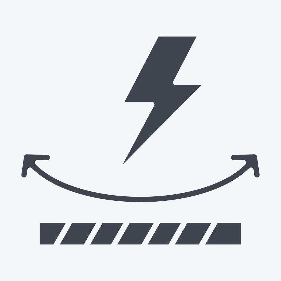 Icon Anti Static. related to Fabric symbol. glyph style. simple design editable vector