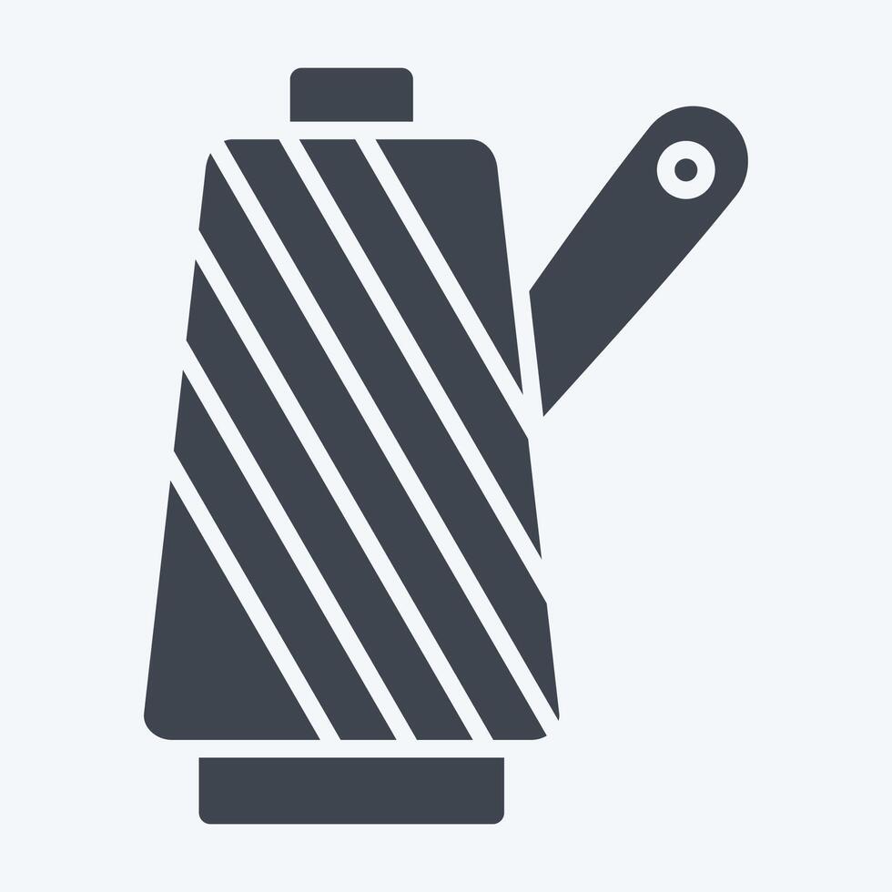 Icon Fabric Roll. related to Fabric symbol. glyph style. simple design editable vector