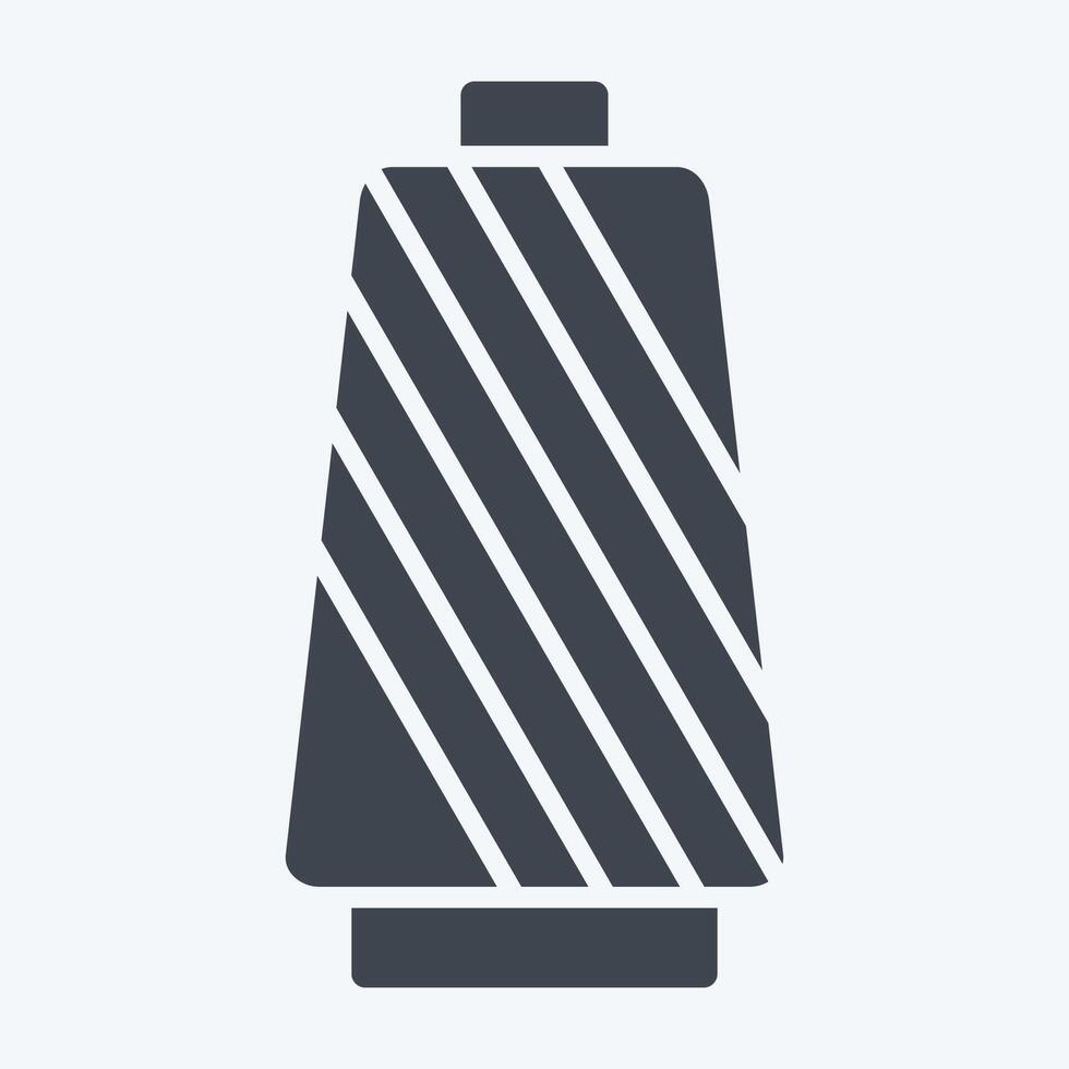 Icon Thread. related to Fabric symbol. glyph style. simple design editable vector