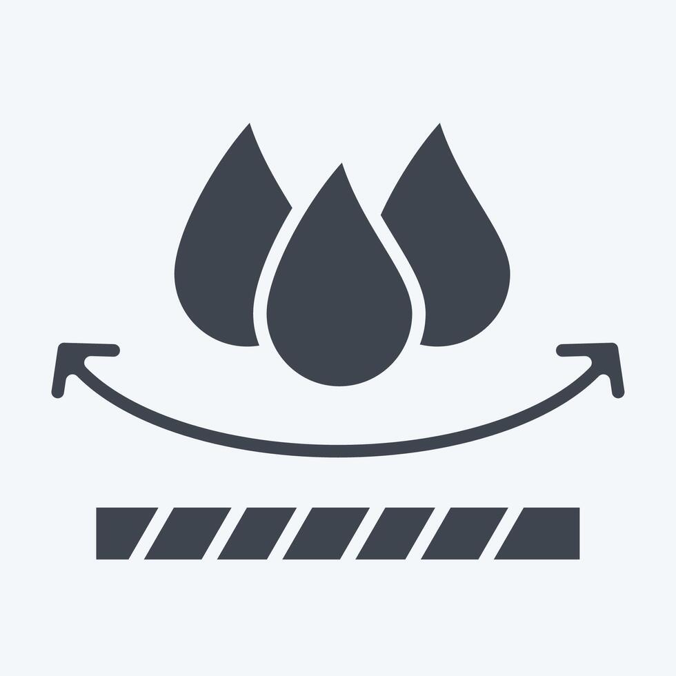 Icon Waterproof. related to Fabric symbol. glyph style. simple design editable vector