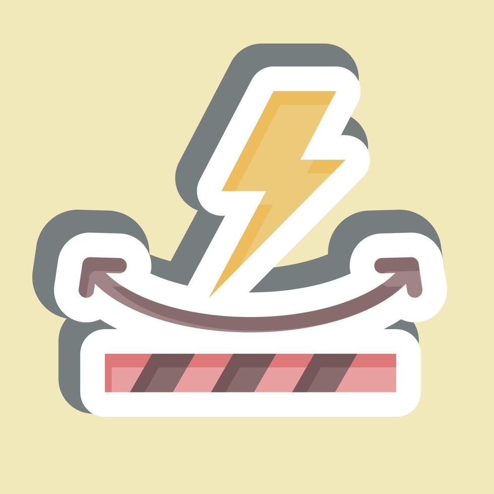 Sticker Anti Static. related to Fabric symbol. simple design editable vector