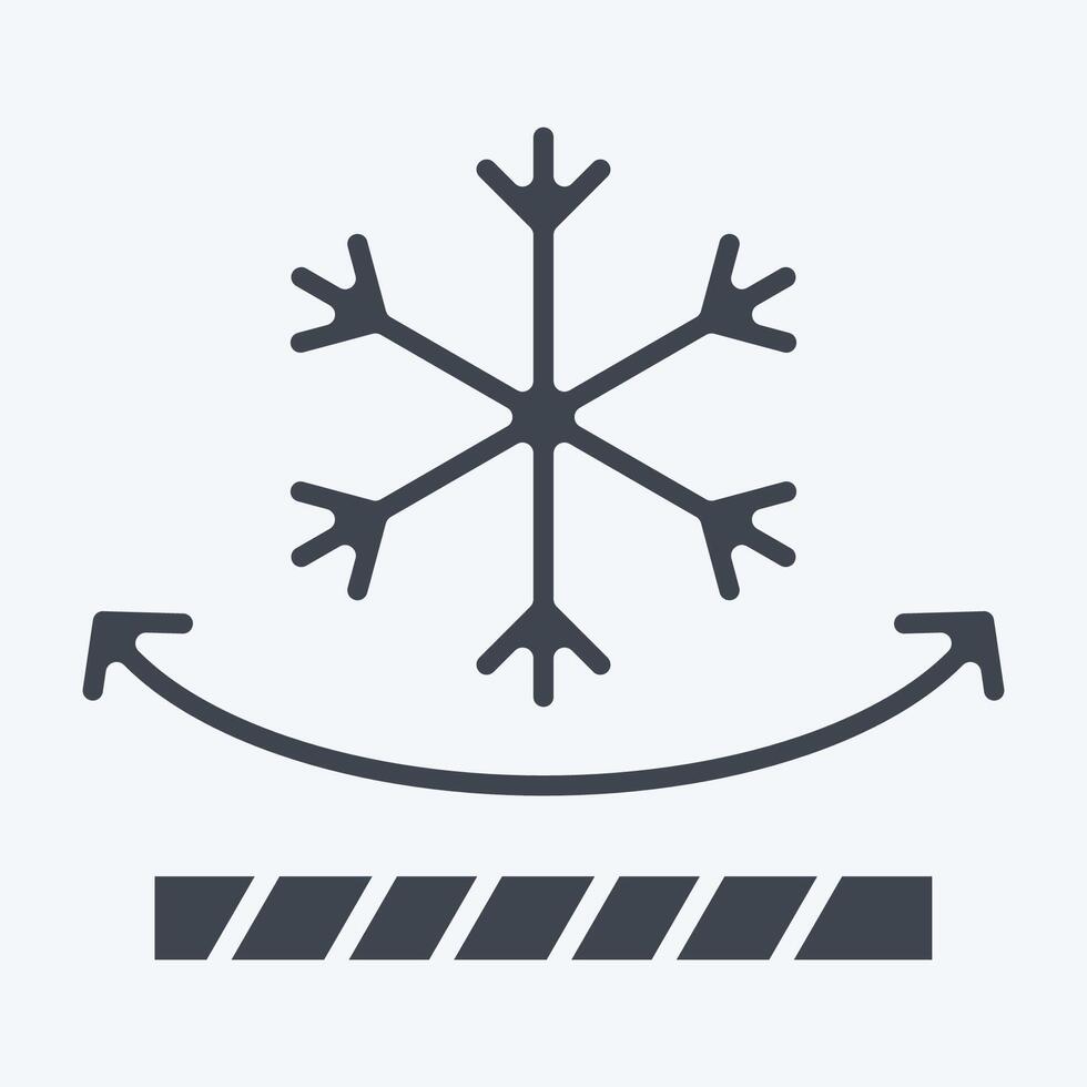 Icon Snow Resistant. related to Fabric symbol. glyph style. simple design editable vector