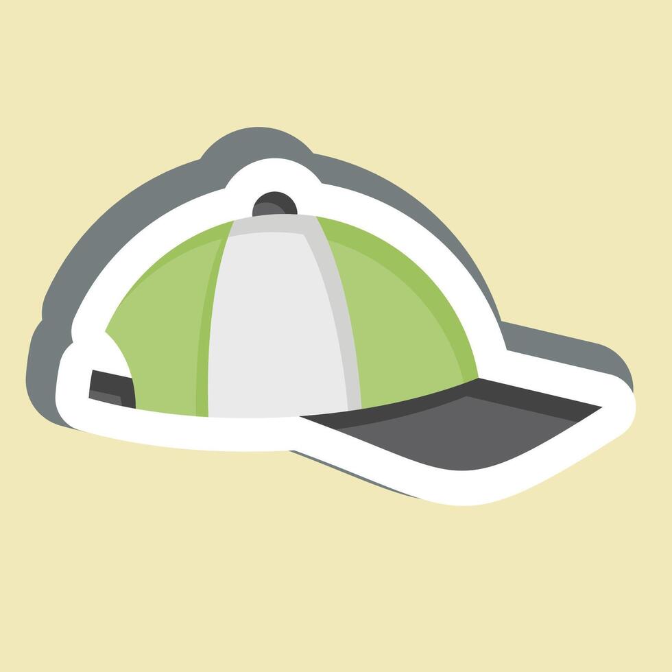 Sticker Cap. related to Fabric symbol. simple design editable vector