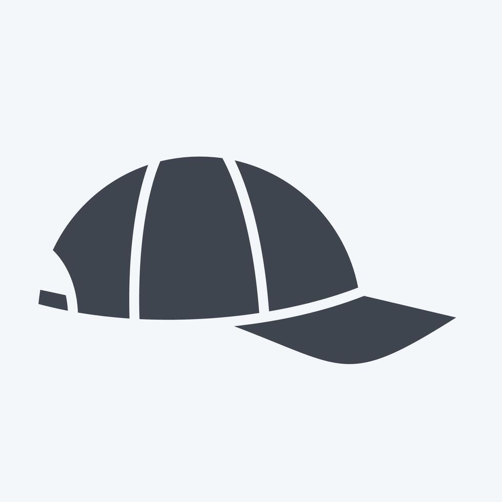 Icon Cap. related to Fabric symbol. glyph style. simple design editable vector
