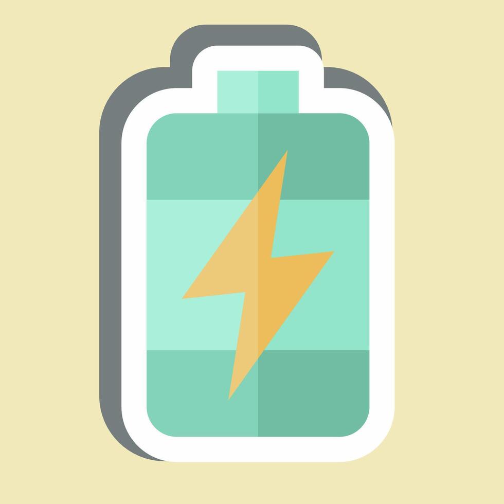 Sticker Energy Storage. related to Energy Storage symbol. editable vector