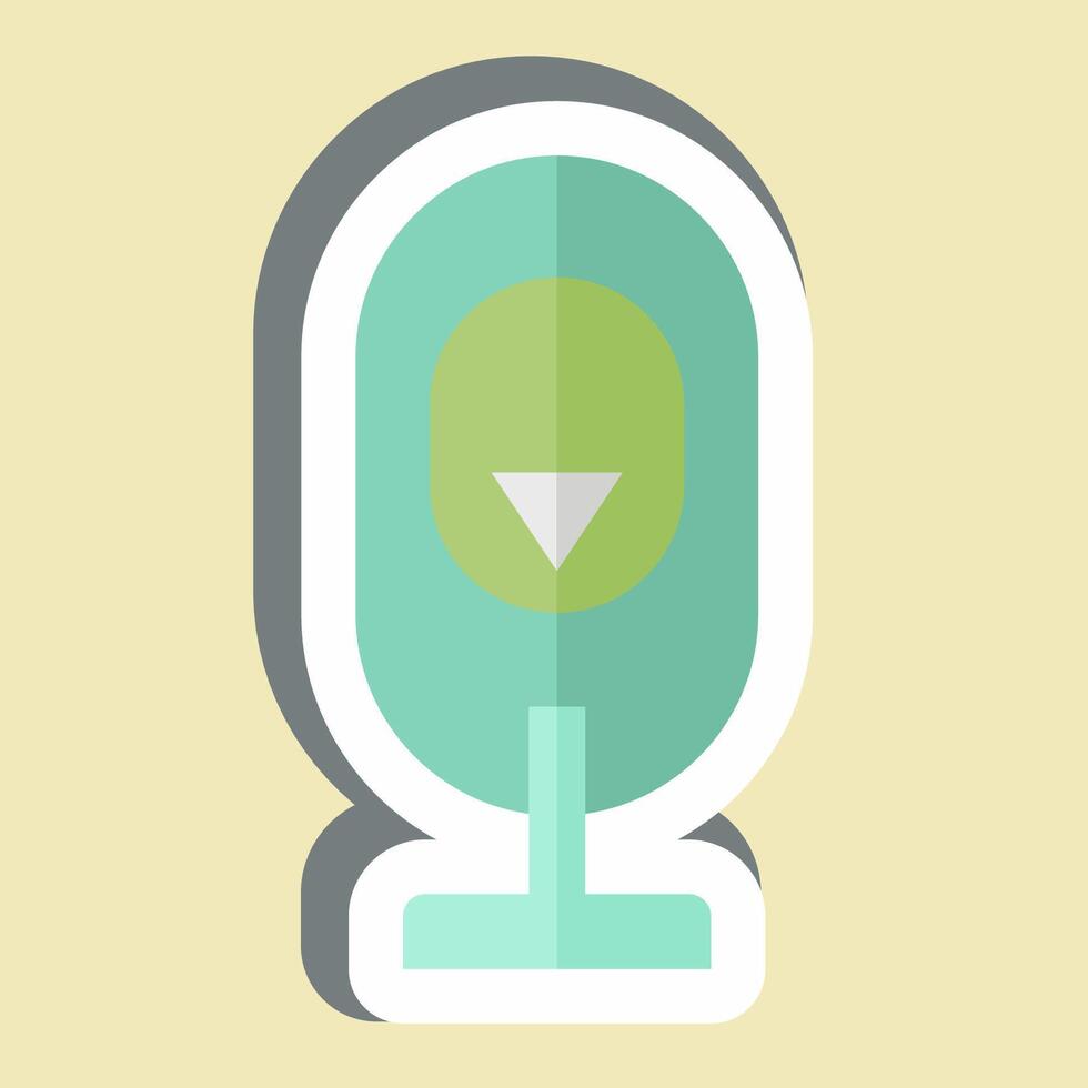 Sticker Hydraulic Accumulator. related to Energy Storage symbol. editable vector