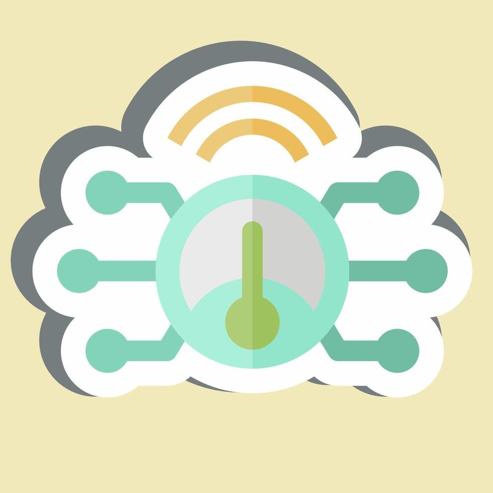 Sticker Smart Meter. related to Energy Storage symbol. editable vector