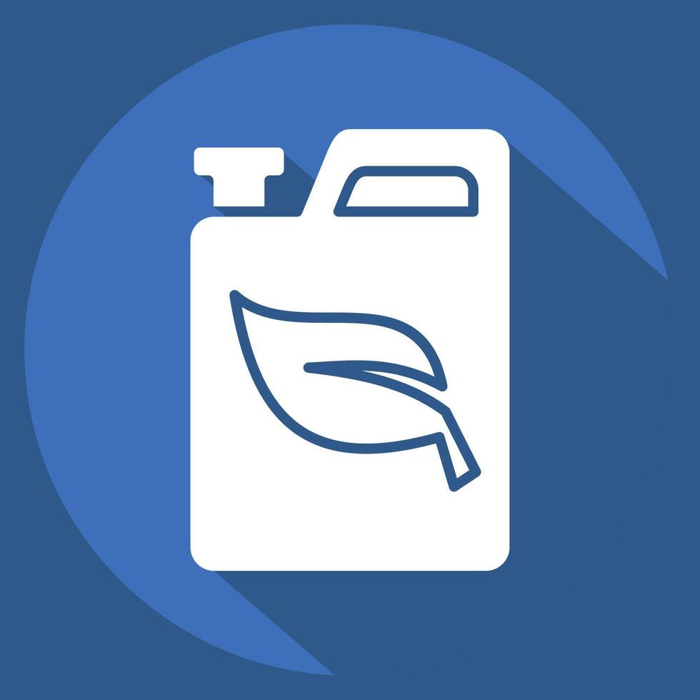 Icon Biofuel. related to Energy Storage symbol. long shadow style. editable vector