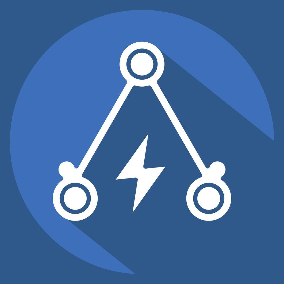 Icon Peak Demand. related to Energy Storage symbol. long shadow style. editable vector
