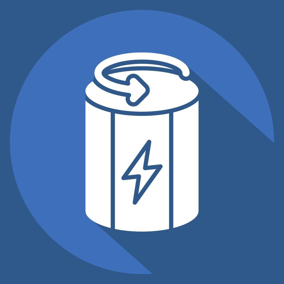 Icon Flywheel Energy Storage. related to Energy Storage symbol. long shadow style vector