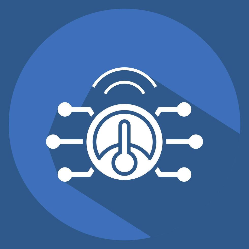Icon Smart Meter. related to Energy Storage symbol. long shadow style. editable vector