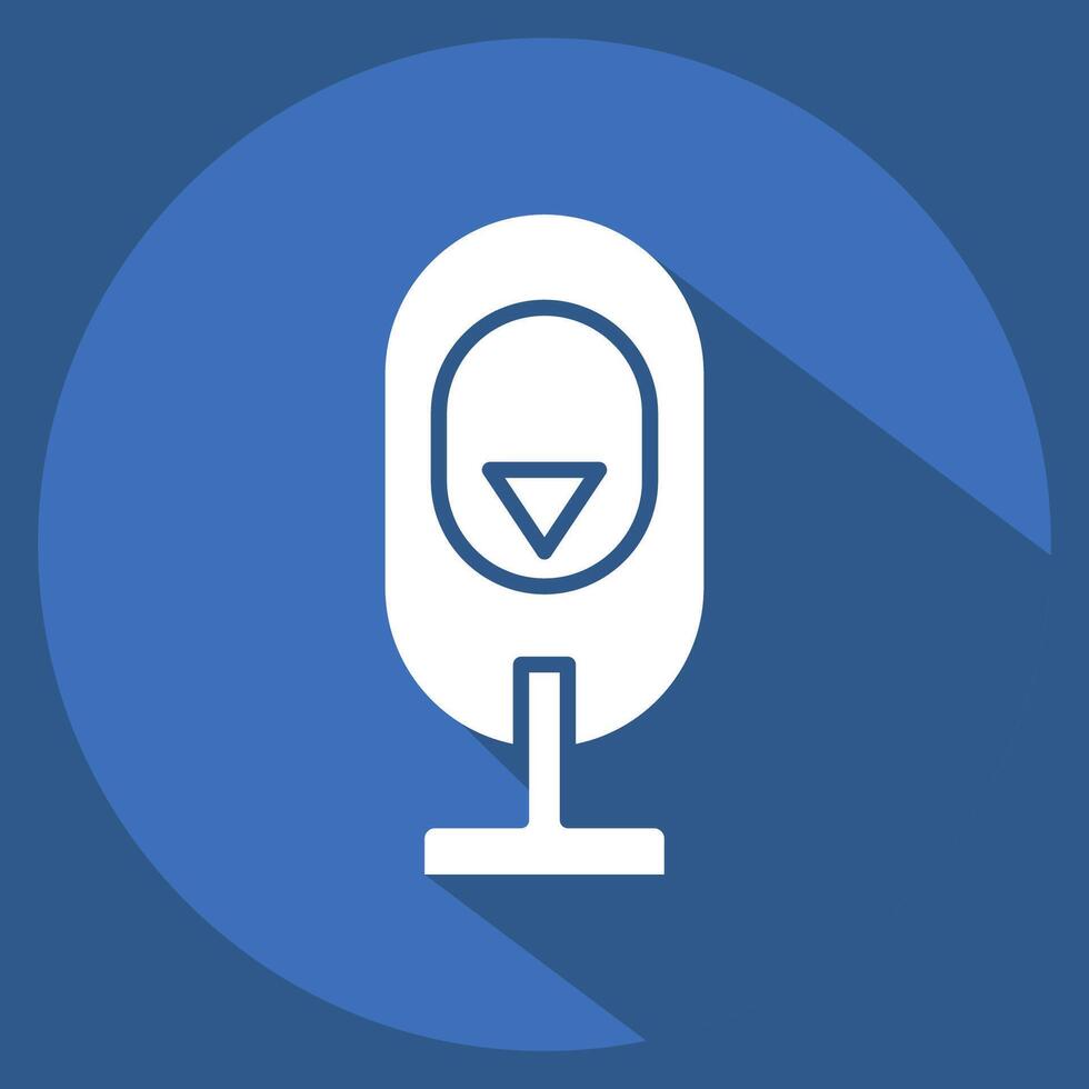 Icon Hydraulic Accumulator. related to Energy Storage symbol. long shadow style. editable vector