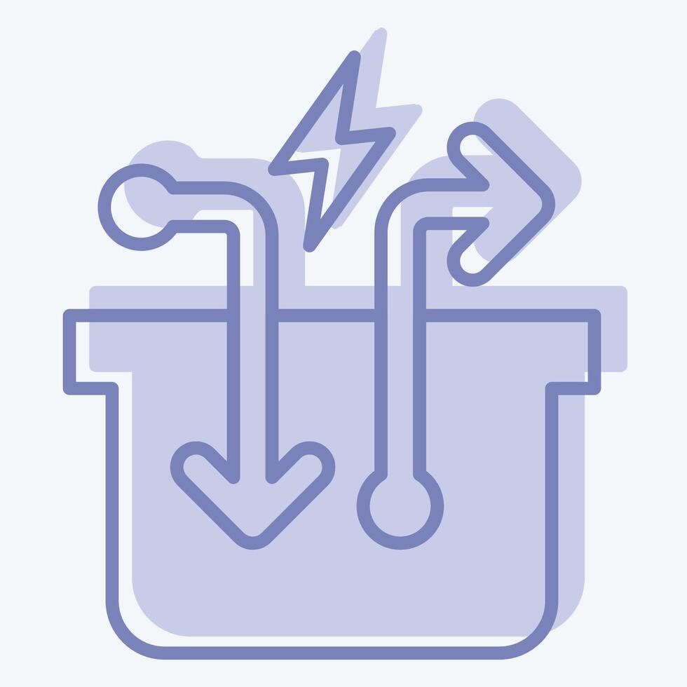 Icon Compressed Air Storage. related to Energy Storage symbol. two tone style vector