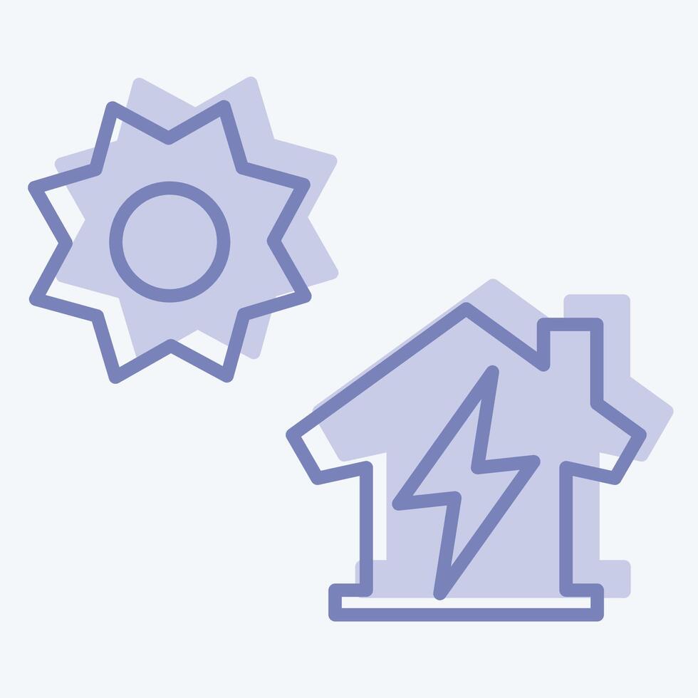 Icon Distributed Generation. related to Energy Storage symbol. two tone style vector