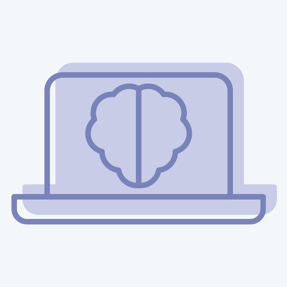 Icon Intelligent Software. related to Energy Storage symbol. two tone style. editable vector