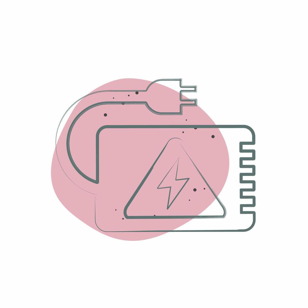 Icon Back Up Power. related to Energy Storage symbol. Color Spot Style. editable vector