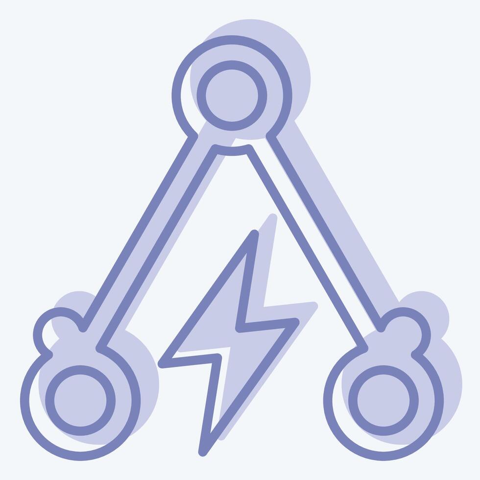 Icon Peak Demand. related to Energy Storage symbol. two tone style. editable vector