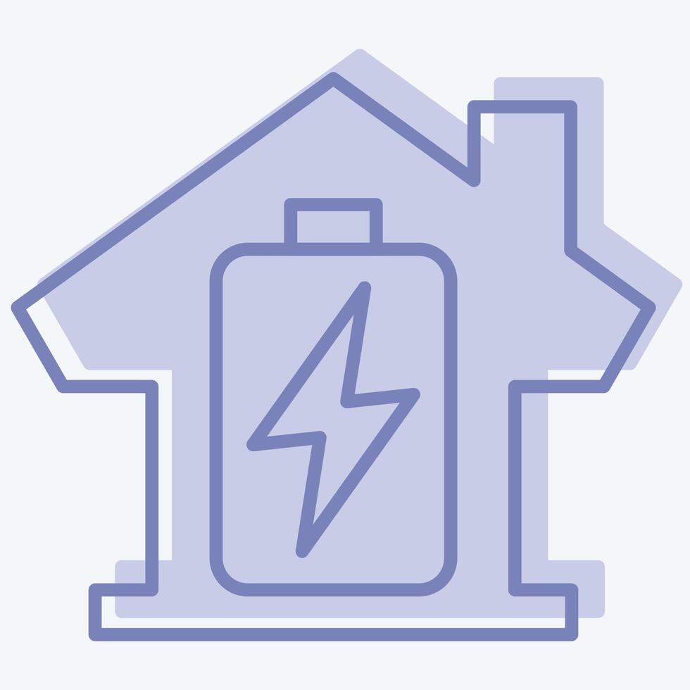 Icon Energy Storage. related to Energy Storage symbol. two tone style. editable 1 vector