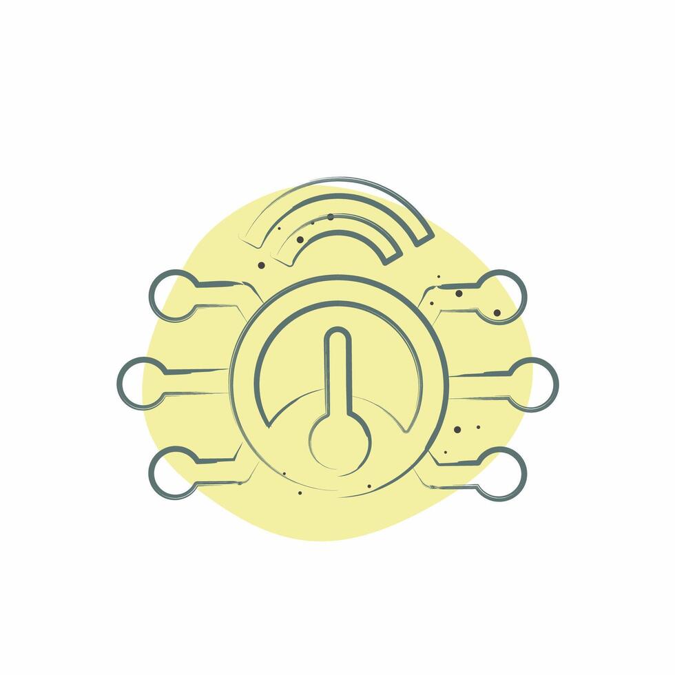 Icon Smart Meter. related to Energy Storage symbol. Color Spot Style. editable vector